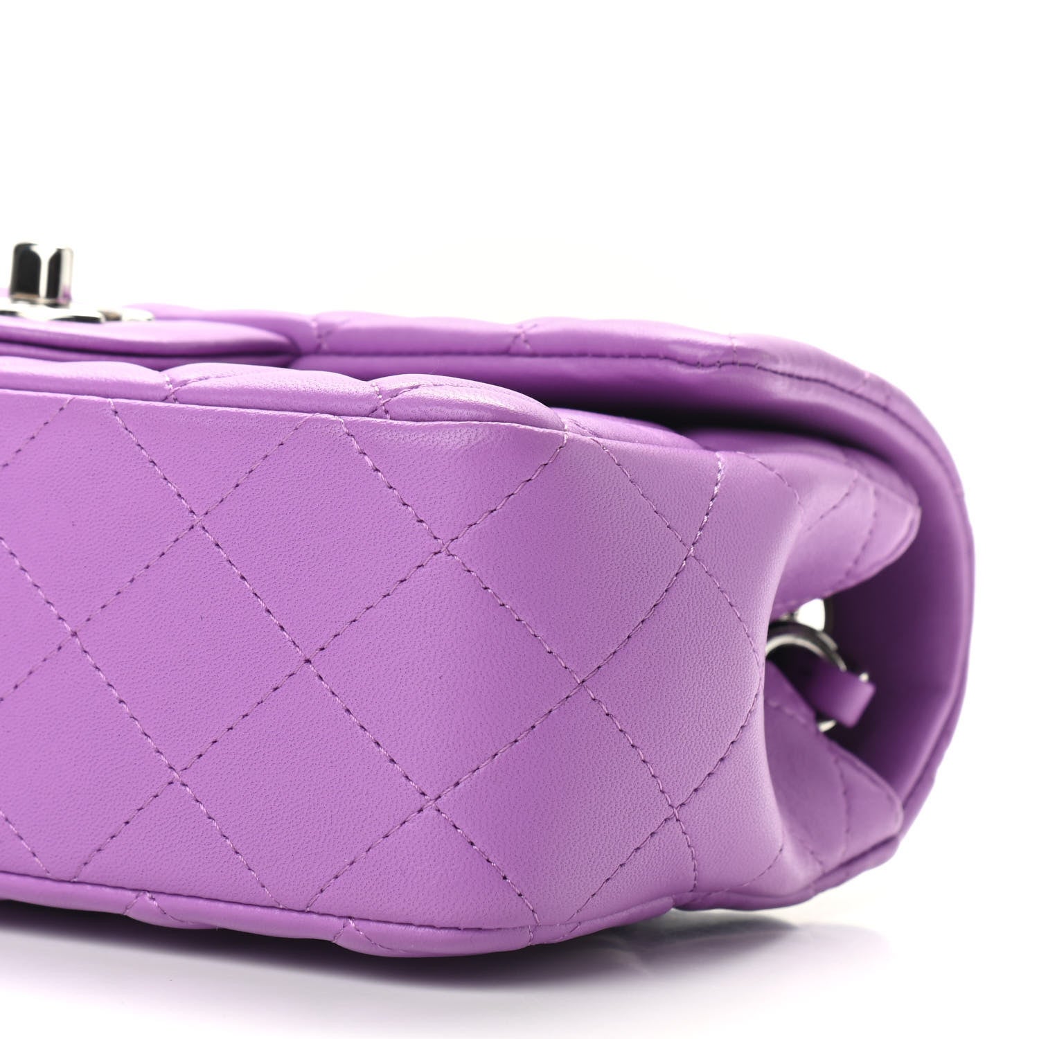 Chanel Lambskin Quilted Mini Rectangular Flap Purple 9 of 9