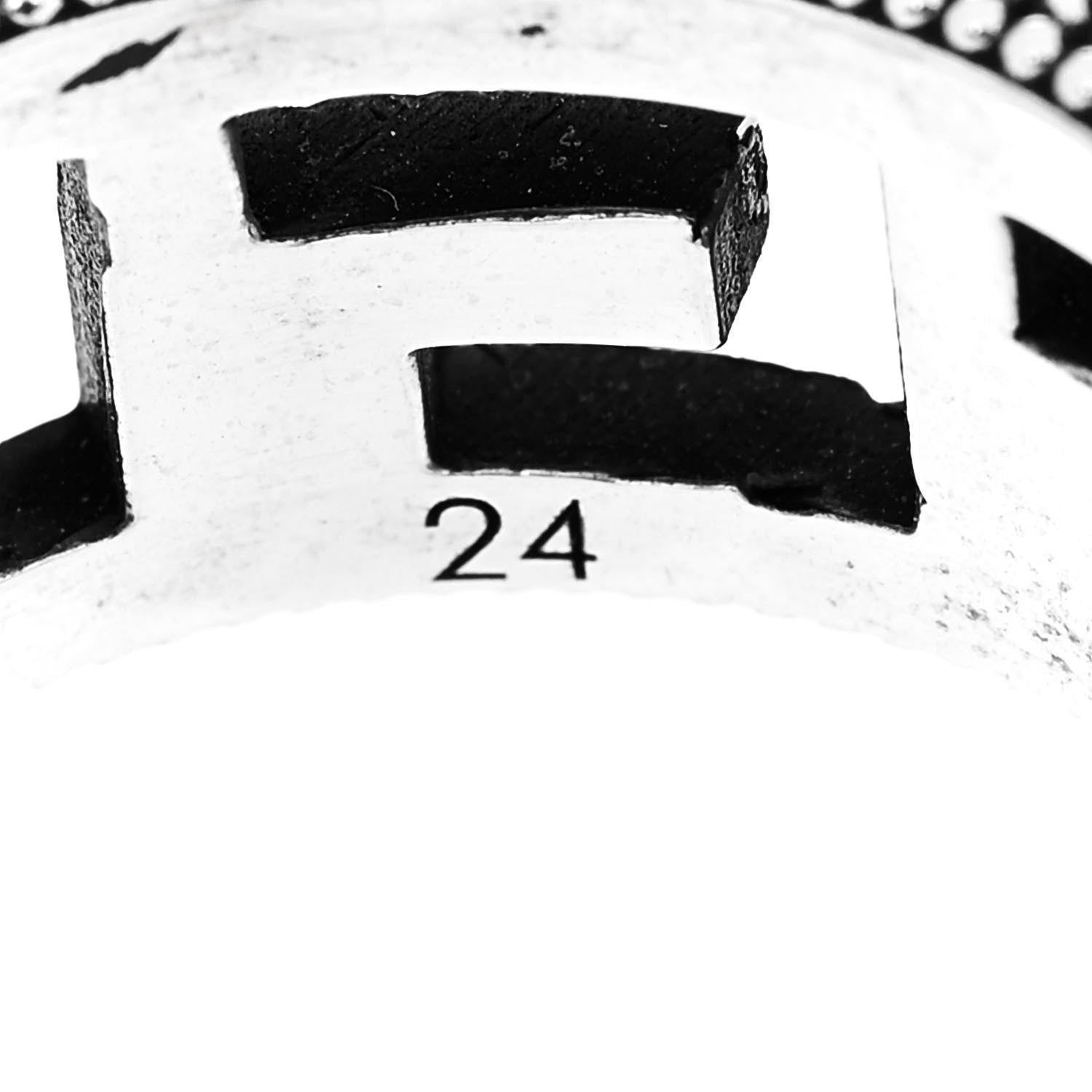 Gucci Sterling Silver Wide Square G Band Ring 63 10.5 6 of 6