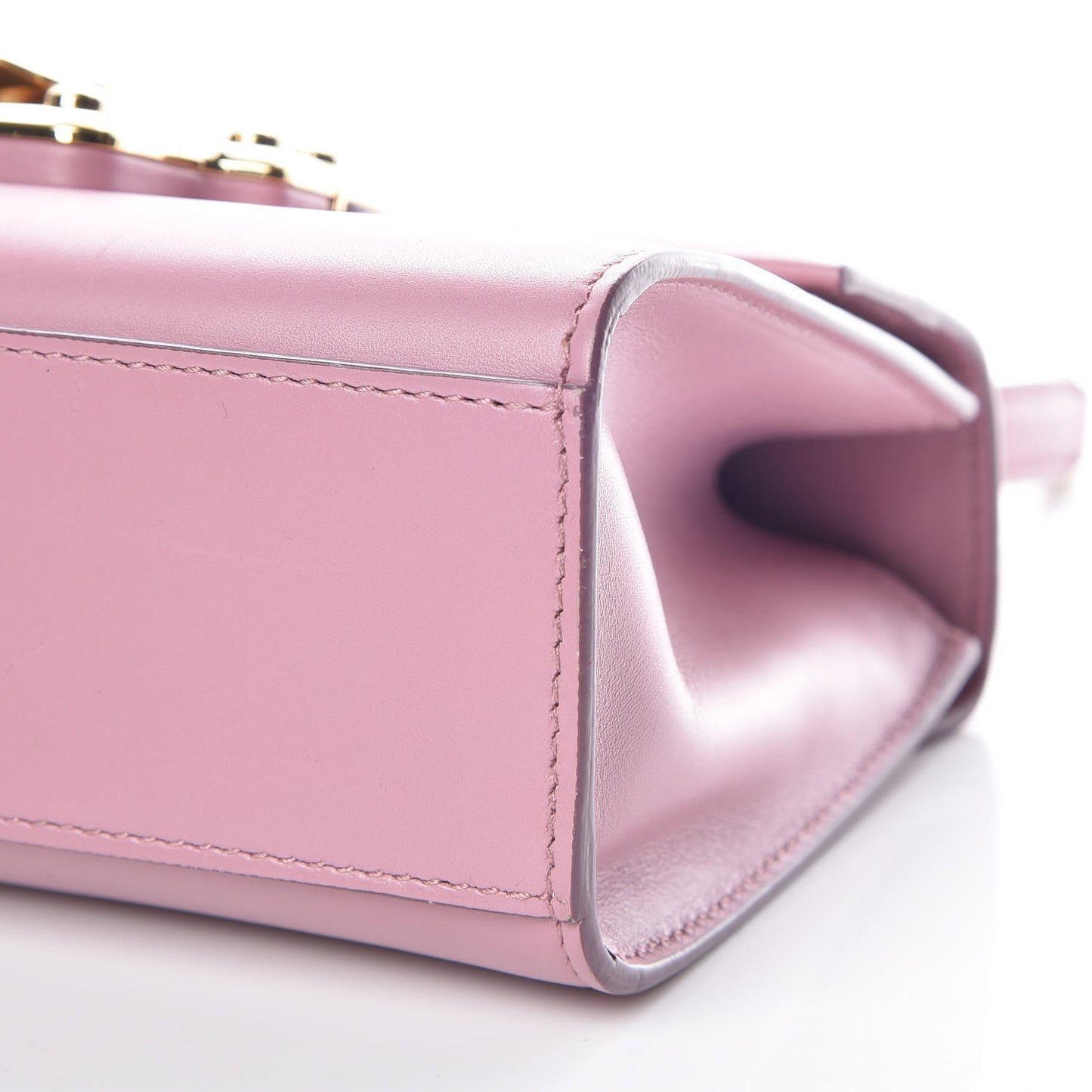 Calfskin Lucia Chain Shoulder Bag Pink