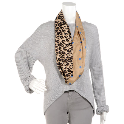 Louis Vuitton Silk Leopard Snood Scarf Beige 2 of 5