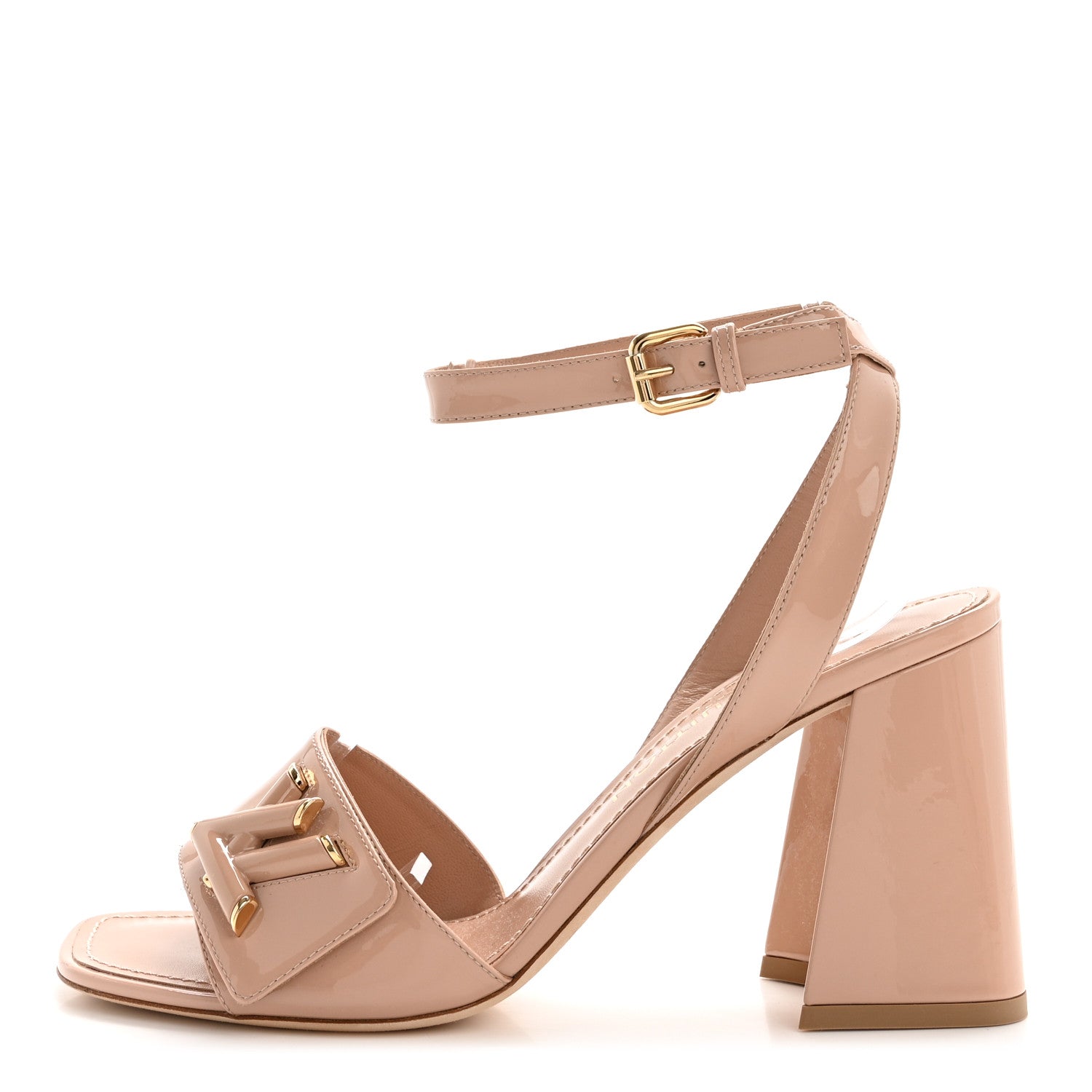 Louis Vuitton Patent Shake Platform Sandal 38.5 Nude Pink 1 of 8