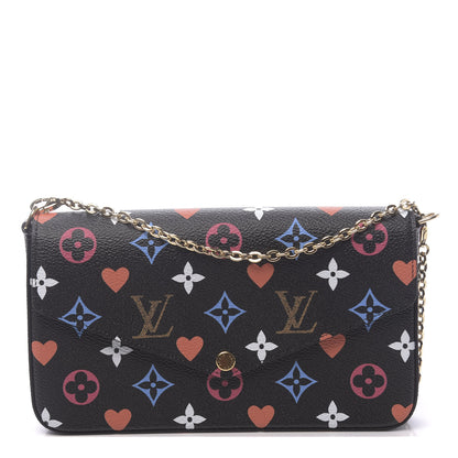 Louis Vuitton Game On Felicie Chain Wallet Black 1 of 10