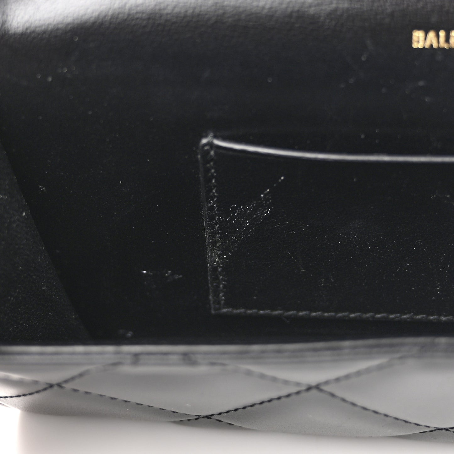 Nappa Calfskin Quilted Touch B Phone Holder With Strap Black