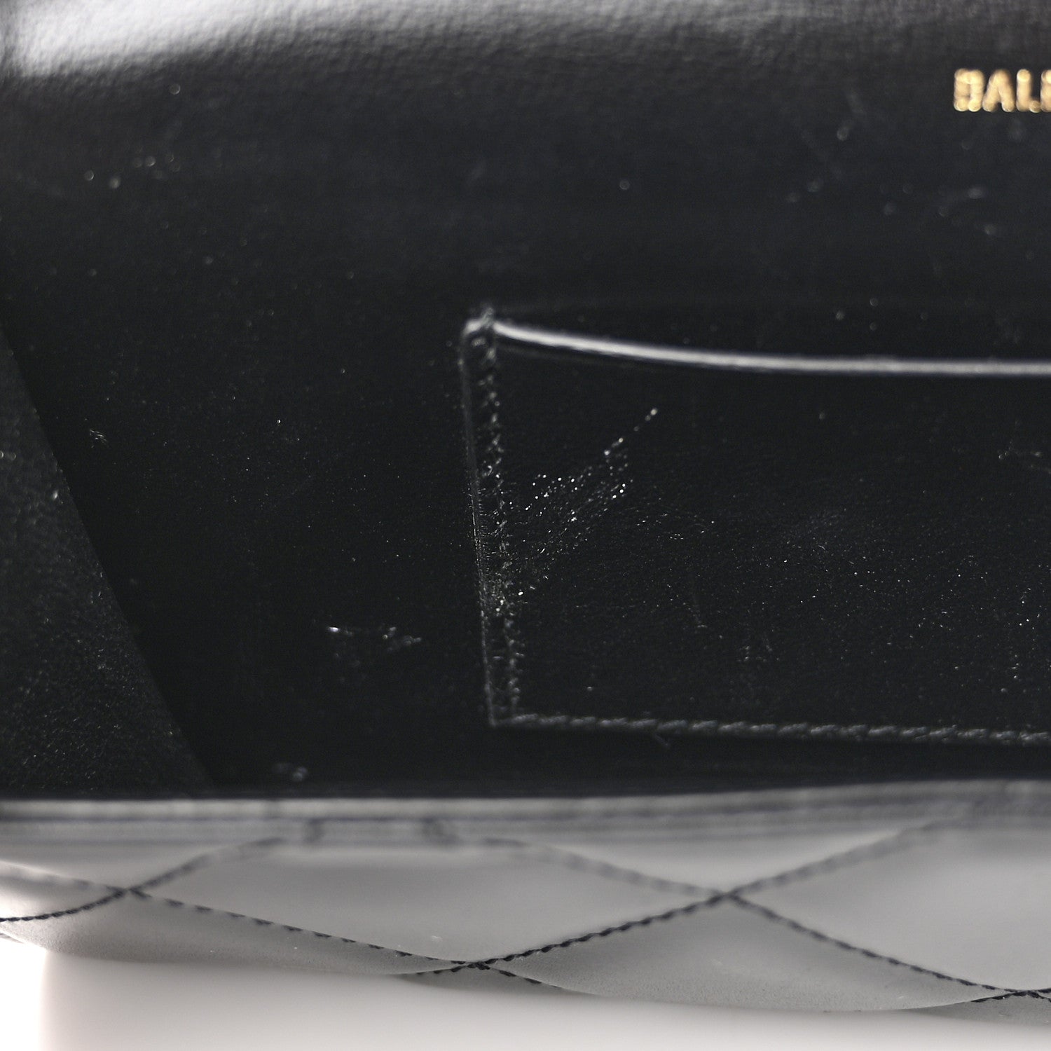 Balenciaga Nappa Calfskin Quilted Touch B Phone Holder With Strap Black 10 of 10