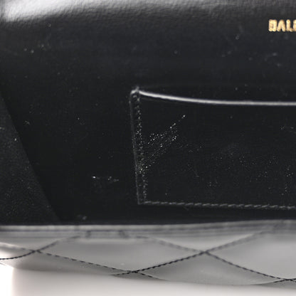 Balenciaga Nappa Calfskin Quilted Touch B Phone Holder With Strap Black 10 of 10