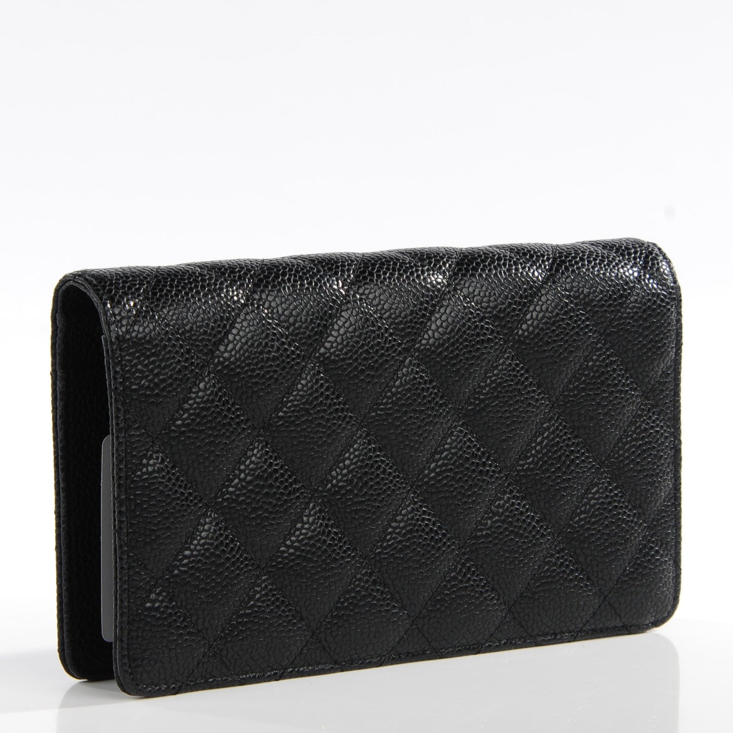 Caviar Quilted Yen Wallet Black