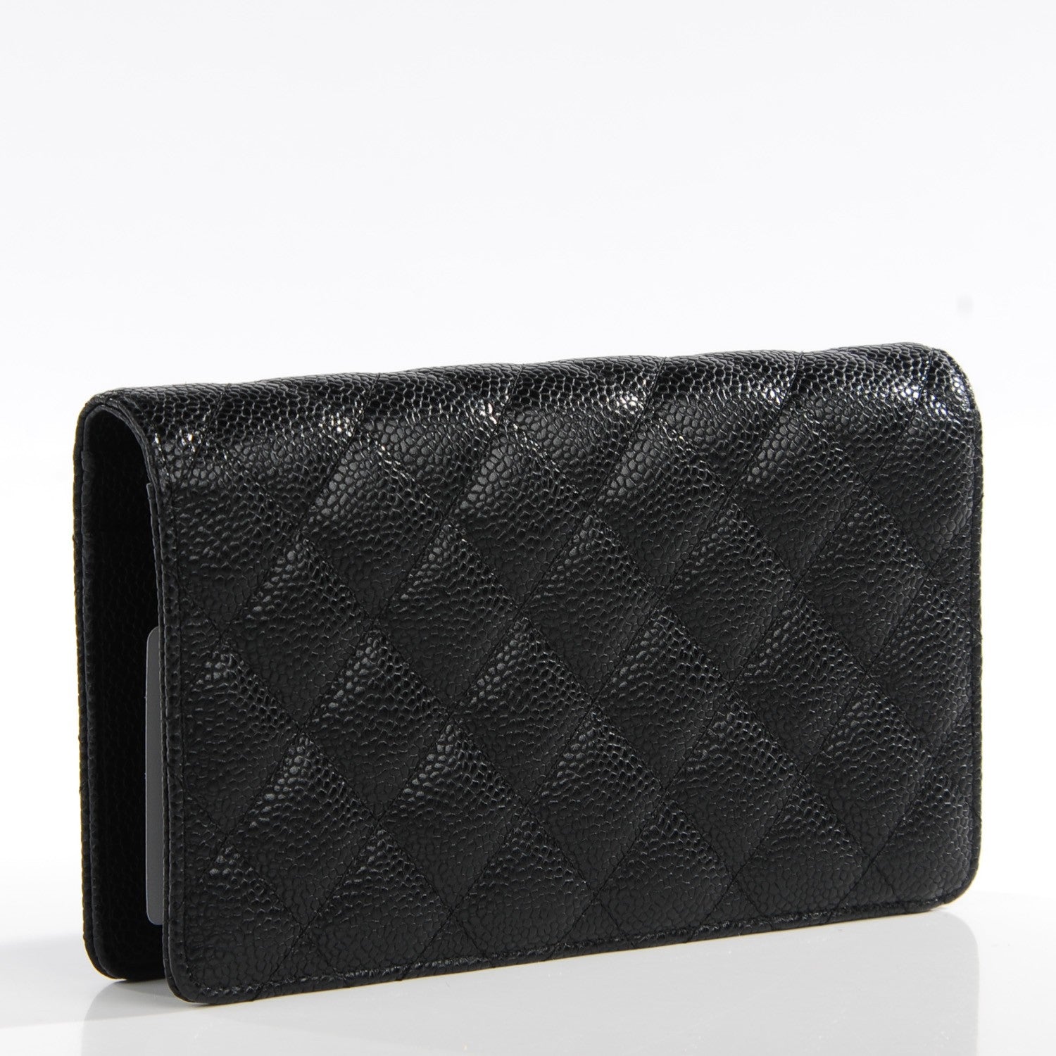 Chanel Caviar Quilted Yen Wallet Black 3 of 7