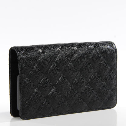 Chanel Caviar Quilted Yen Wallet Black 3 of 7