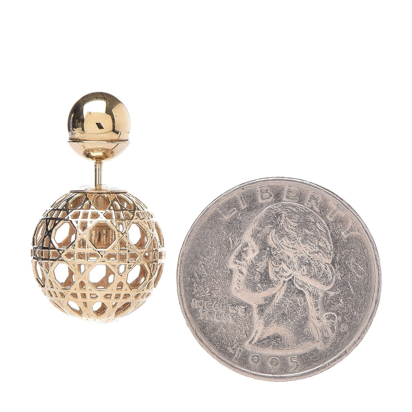 Cannage Mise En Dior Tribal Earrings Gold