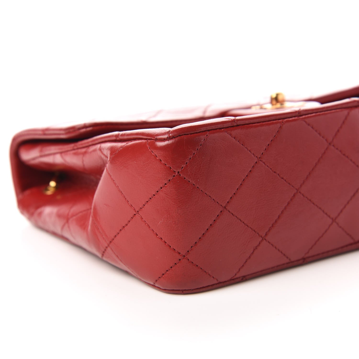 Chanel Lambskin Quilted Small Single Flap Red 6 of 10