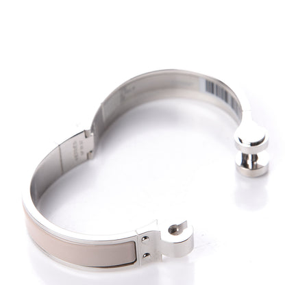 Hermes Enamel Charniere Uni Narrow Hinged Bracelet S Beige Rose 9 of 12