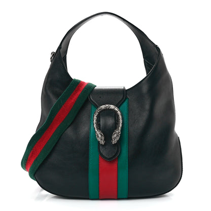Gucci Calfskin Web Stripe Small Dionysus Hobo Black 1 of 12