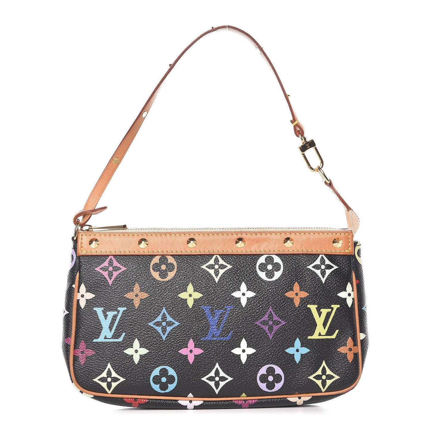 Monogram Multicolor Pochette Accessories Black