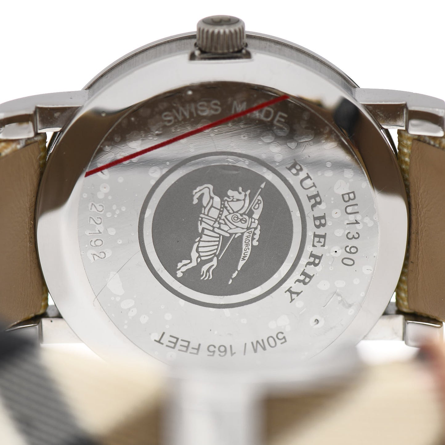 Stainless Steel Calfskin 38mm Heritage Nova Check Quartz Watch BU1390