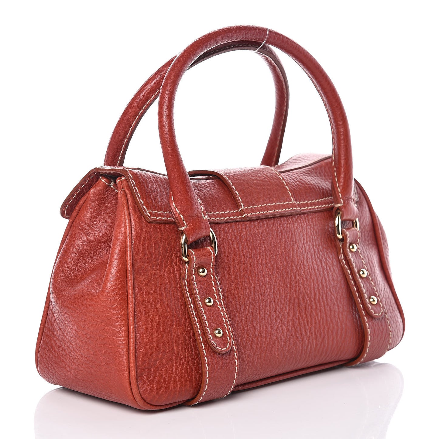 Calfskin Satchel Red