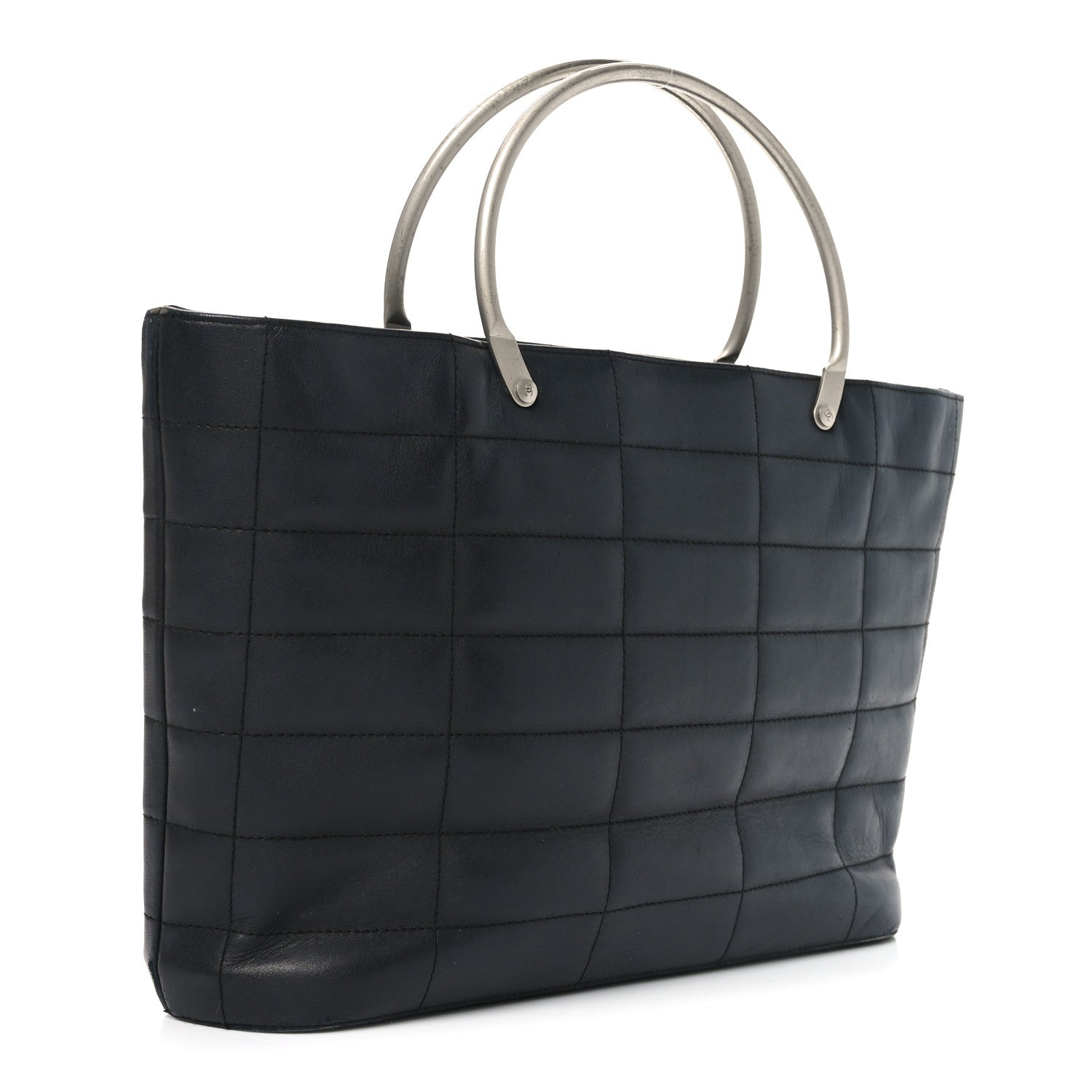 Chanel Lambskin Quilted Chocolate Bar Mini Tote Black 3 of 10