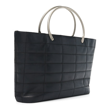 Chanel Lambskin Quilted Chocolate Bar Mini Tote Black 3 of 10
