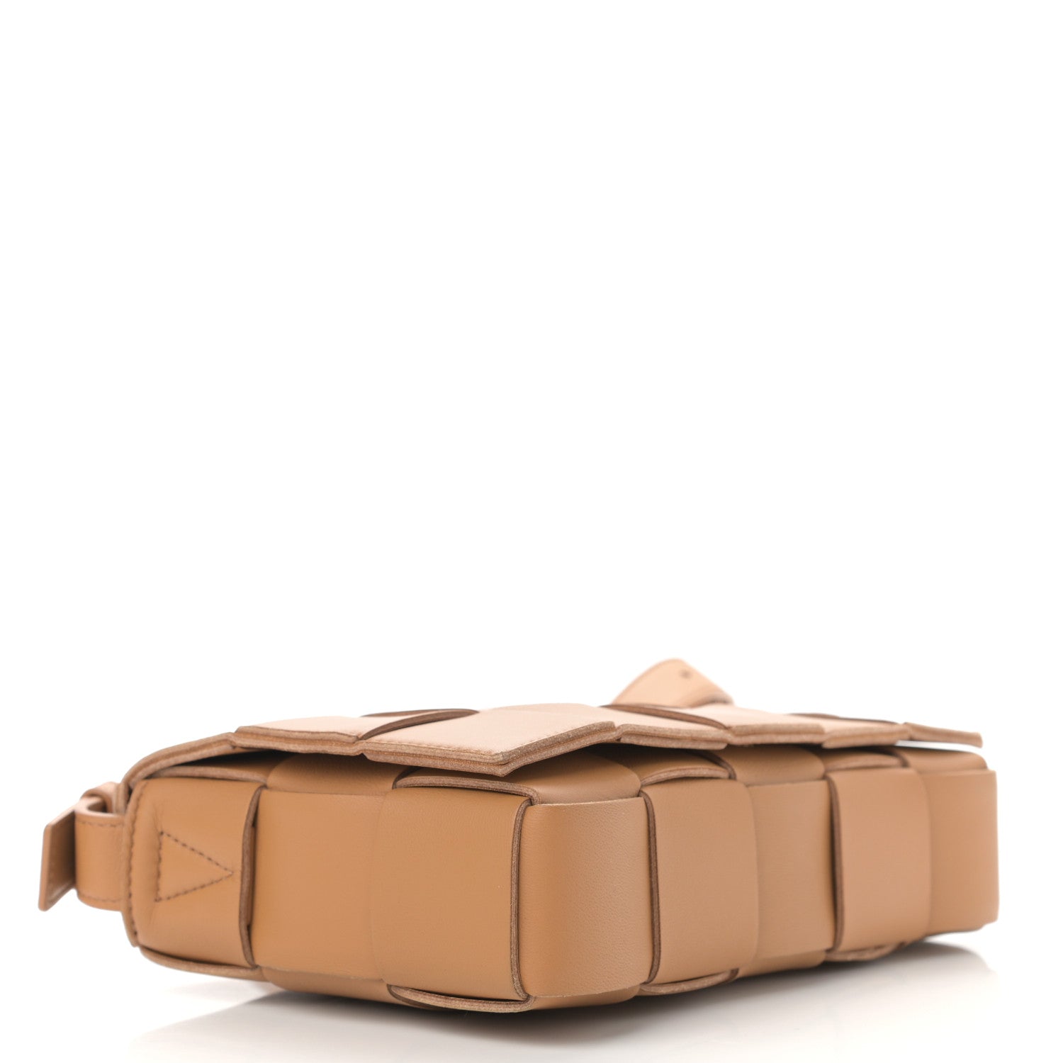 Bottega Veneta Lambskin Maxi Intrecciato Cassette Crossbody Bag Caramel 4 of 10
