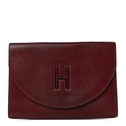 Hermes Box Gaine Clutch Rouge H 1 of 9