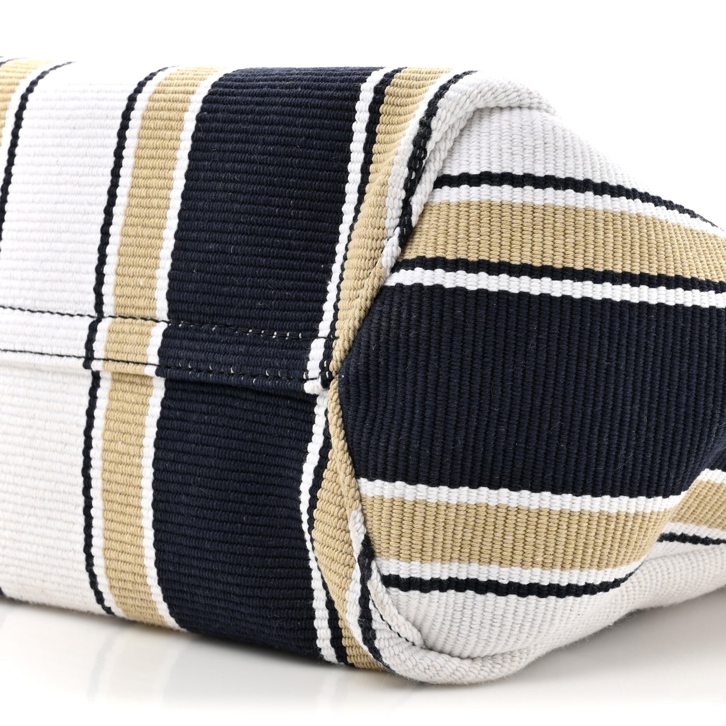 Cannete Canvas Striped Small Ivy Tote Blue Sabbia