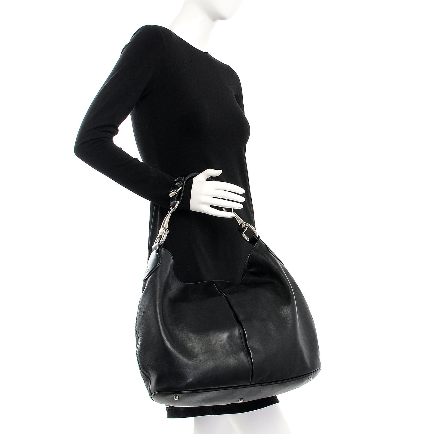 Soft Calfskin Icon Hobo Black