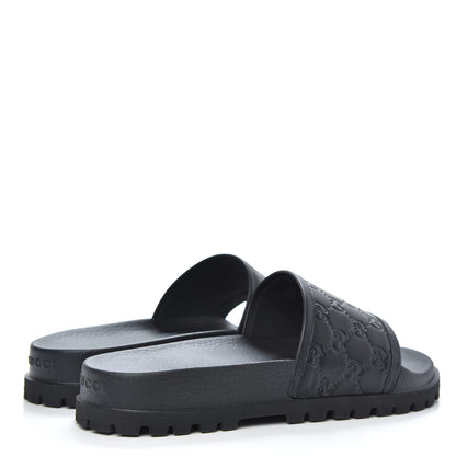 Gucci Guccissima Mens Lug Sole Slide Sandals 8 Black 4 of 8