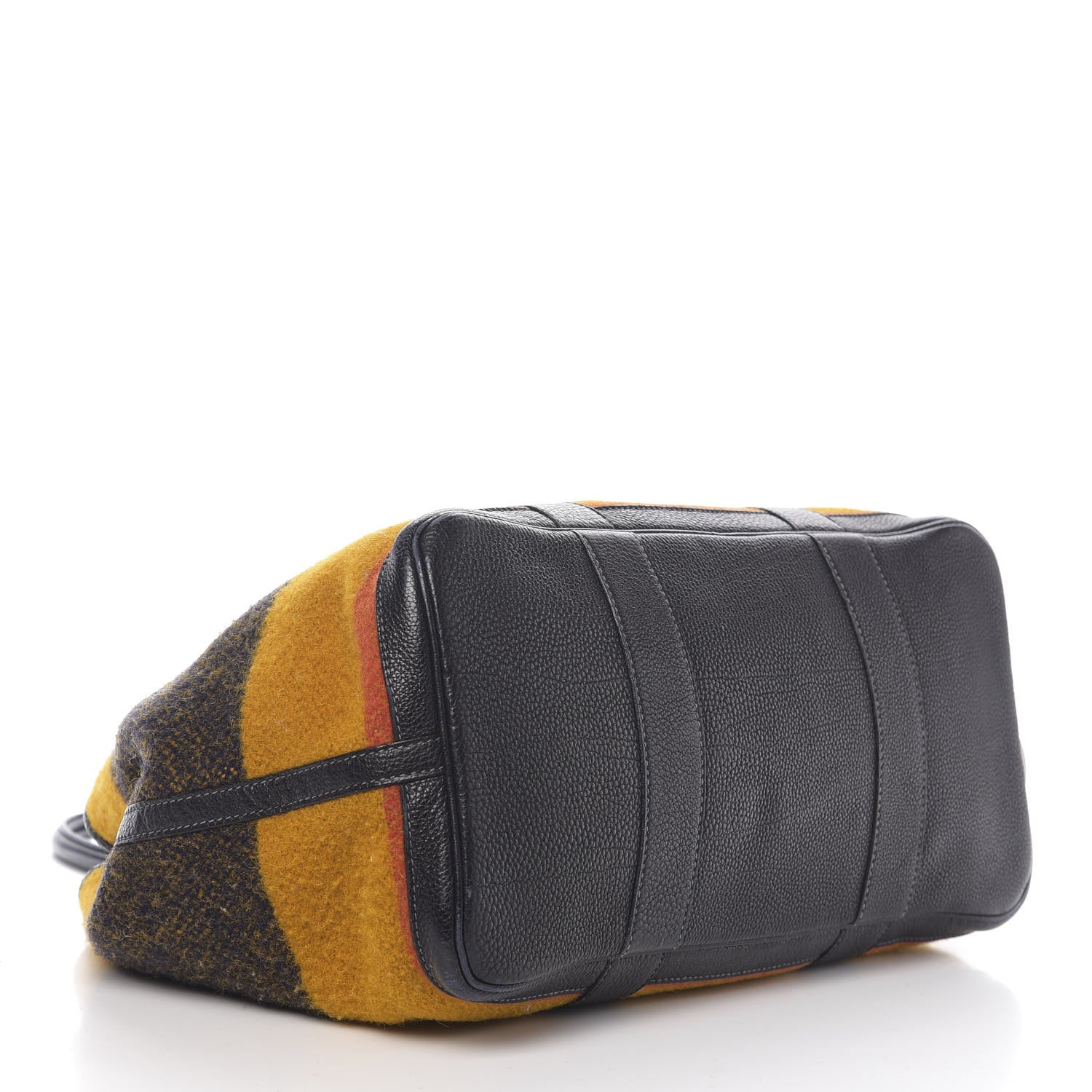 Hermes Wool Rocabar Garden Party Tote 36 MM Orange Black 3 of 11