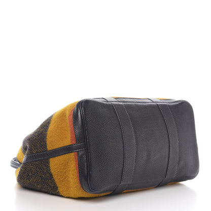 Hermes Wool Rocabar Garden Party Tote 36 MM Orange Black 3 of 11