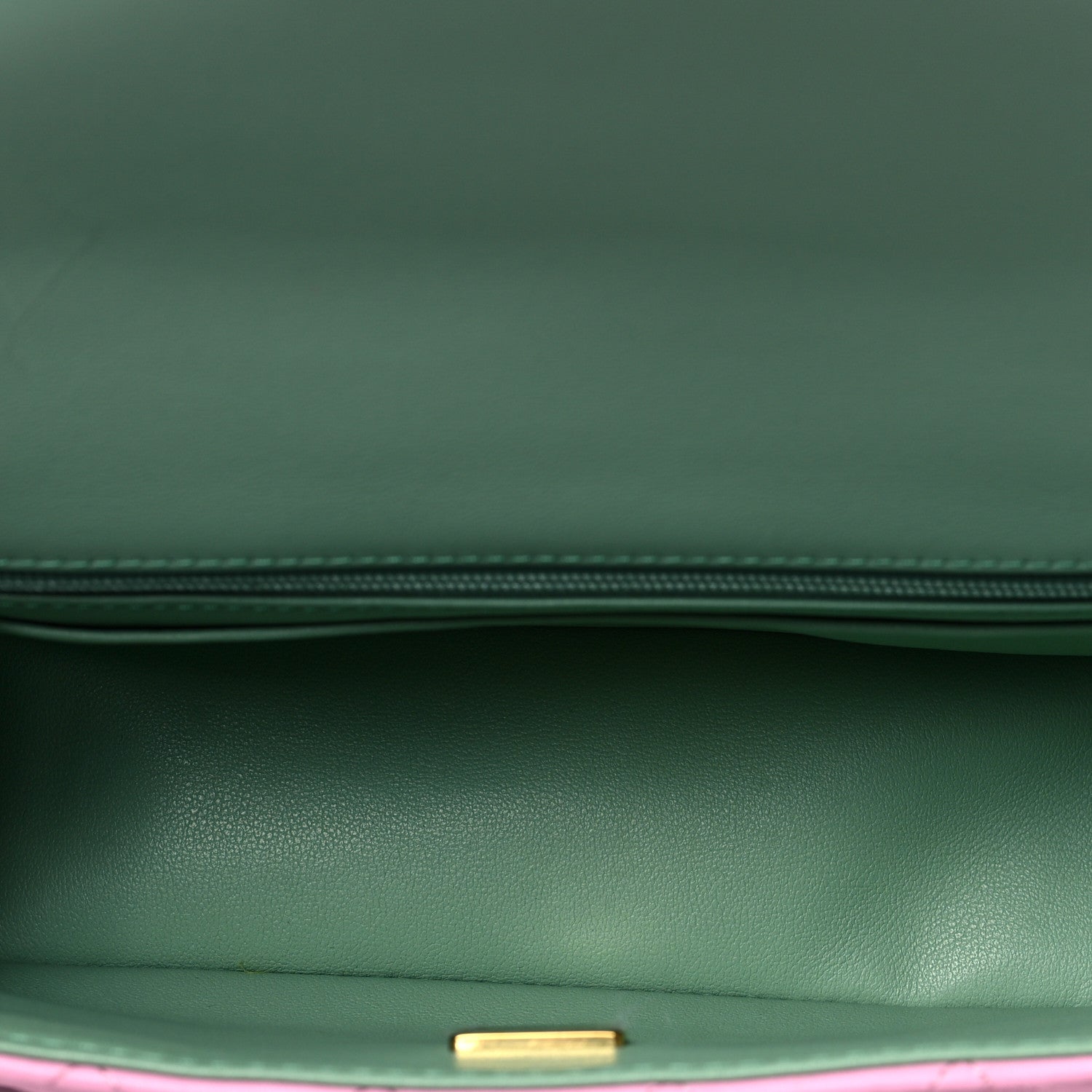 Chanel Lambskin Quilted Mini Top Handle Rectangular Flap Lilac Light Green 5 of 8