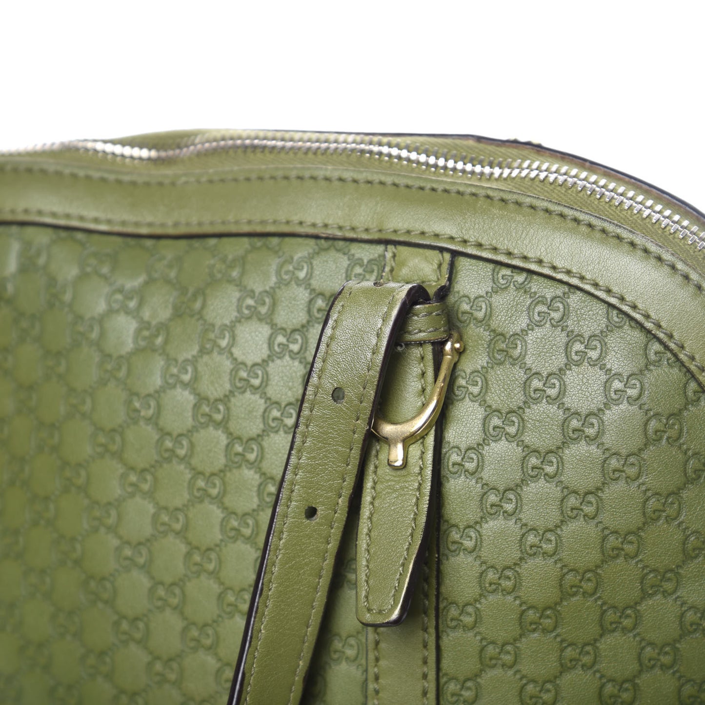 Microguccissima Small Nice Top Handle Dome Bag Green