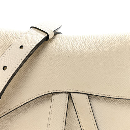 Christian Dior Grained Calfskin Saddle Bag With Strap Latte 8 of 11