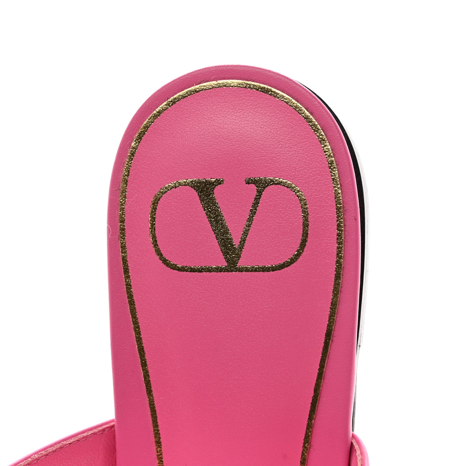 Valentino Garavani Calfskin Roman Stud Flat Slide Sandals 38 Feminine Pink 7 of 13