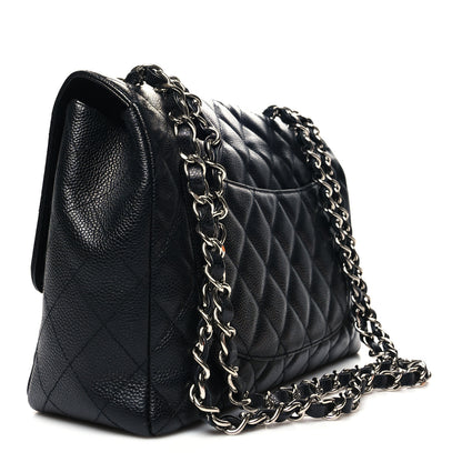 Chanel Caviar Quilted Jumbo Single Flap Black 2 of 13