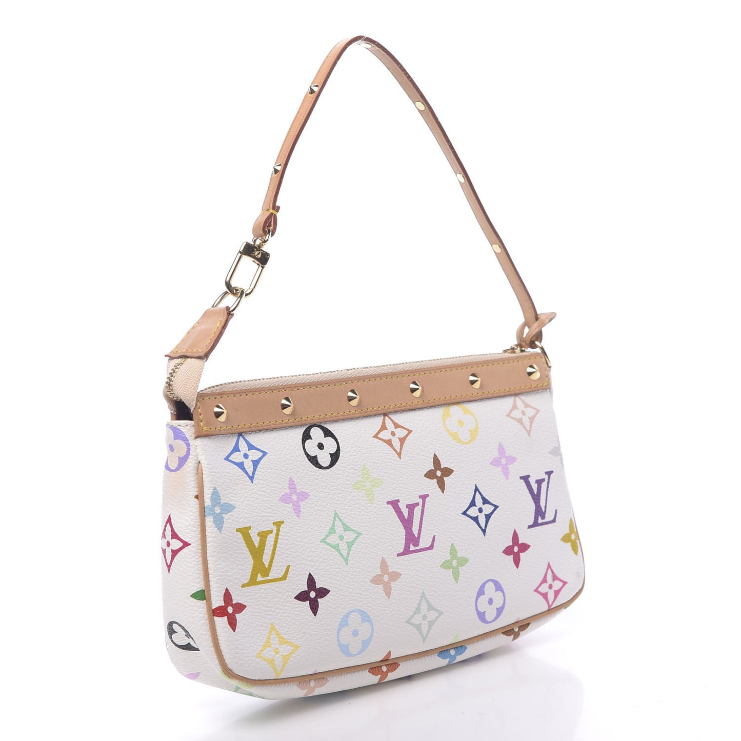 Monogram Multicolor Pochette Accessories White