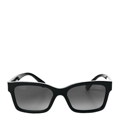 Chanel Acetate Polarized Square Sunglasses 5417 Black 2 of 8