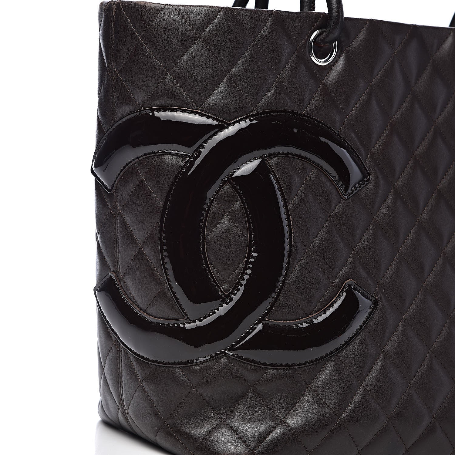 Chanel Calfskin Quilted Large Cambon Tote Brown 18 of 18
