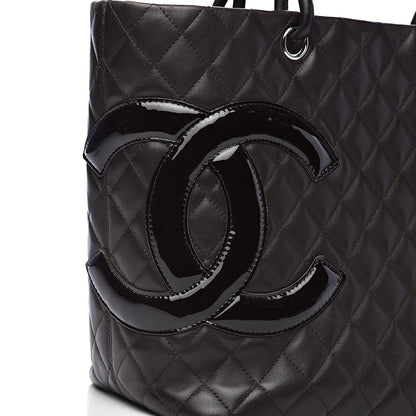 Chanel Calfskin Quilted Large Cambon Tote Brown 18 of 18