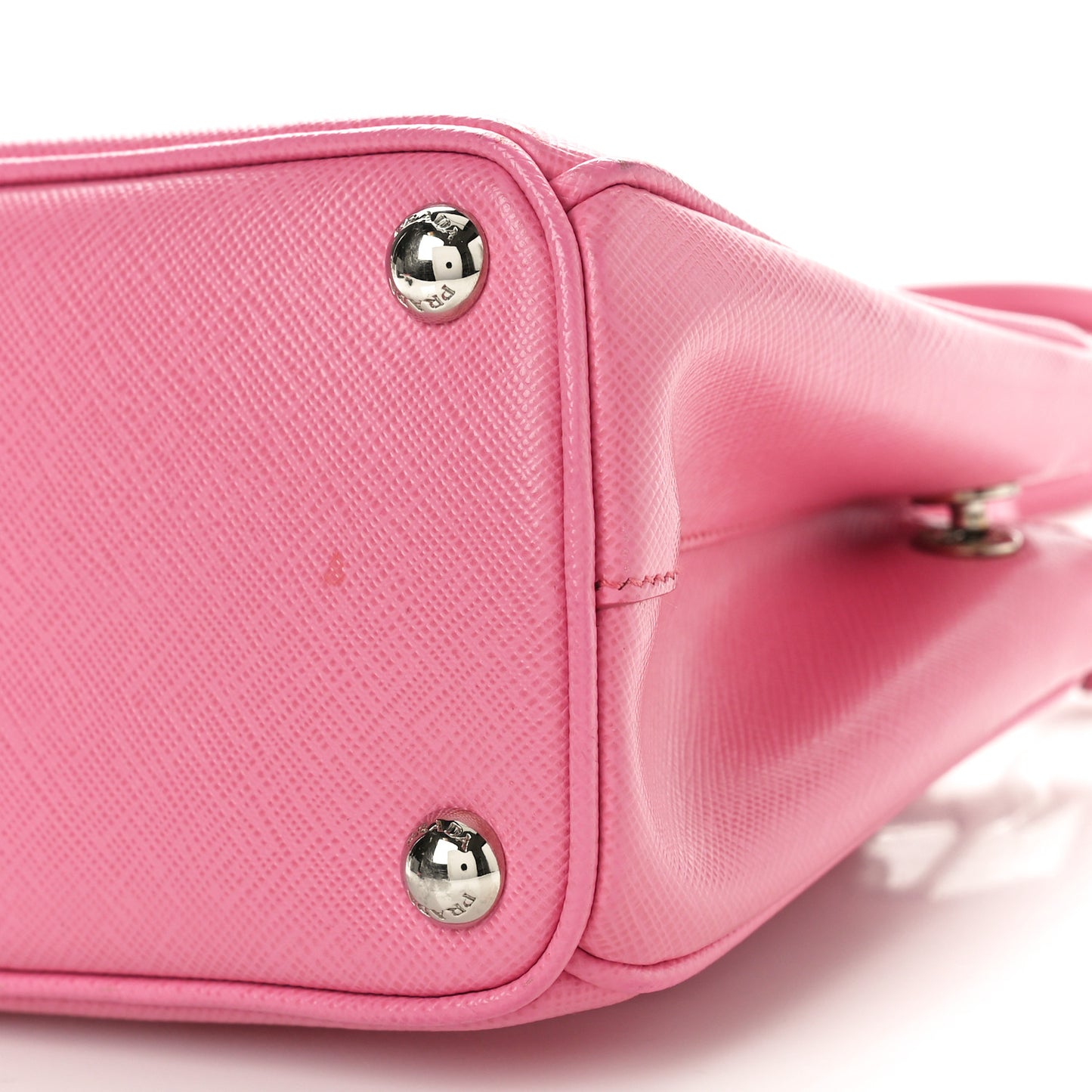Saffiano Lux Micro Galleria Double Zip Tote Begonia