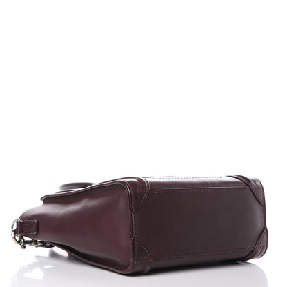 Celine Smooth Calfskin Nano Luggage Burgundy 5 of 32