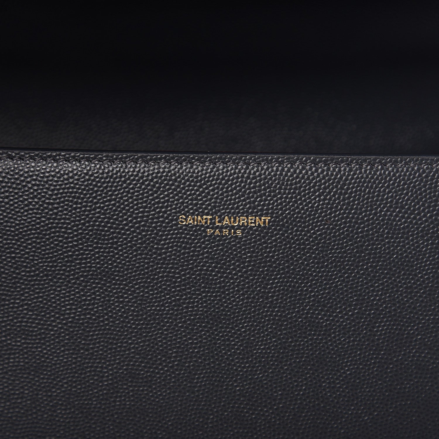 Saint Laurent Grain de Poudre Medium Classic Monogram Cassandra Top Handle Dark Smog 5 of 11