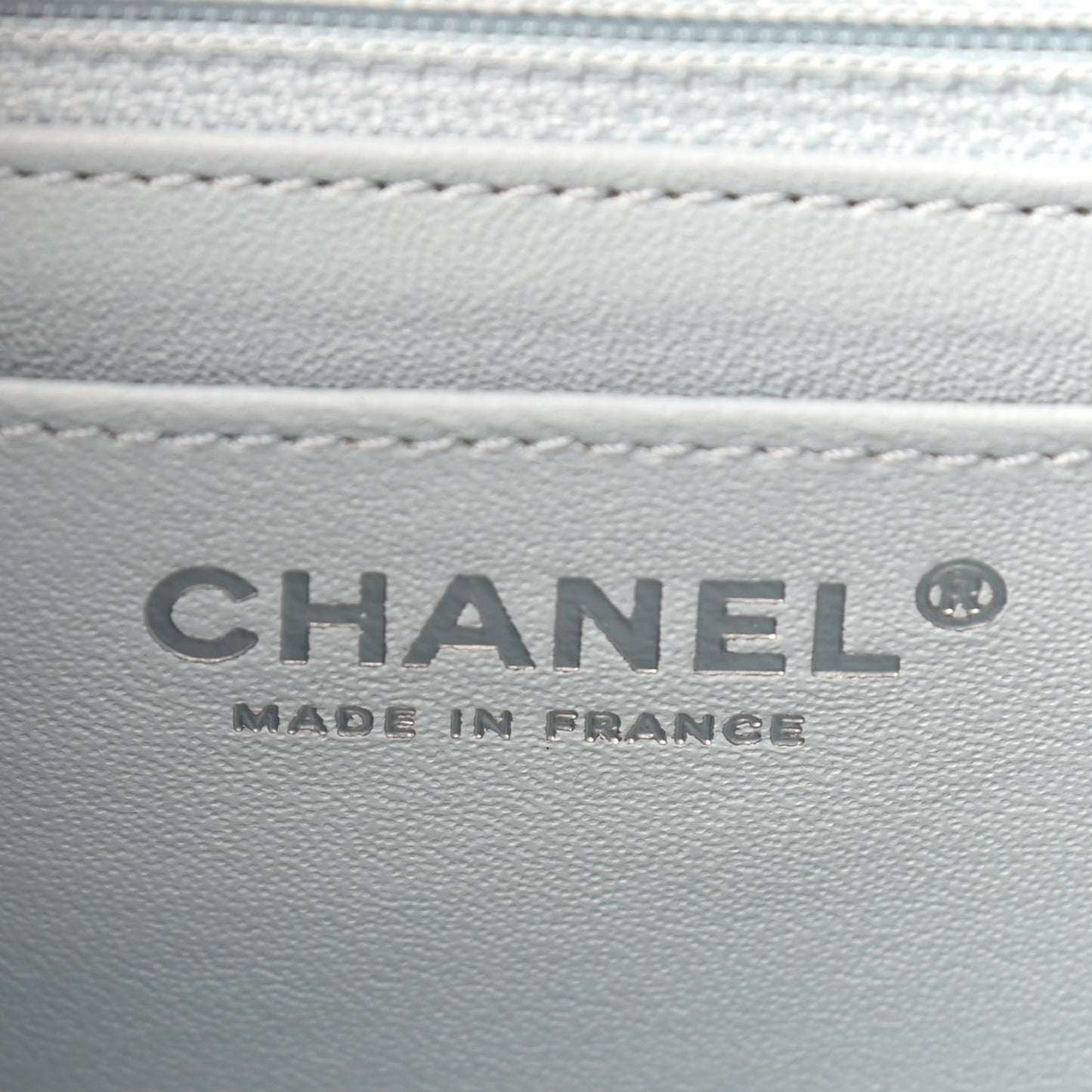 Aged Calfskin Chevron Quilted 2.55 Reissue Mini Flap Light Blue