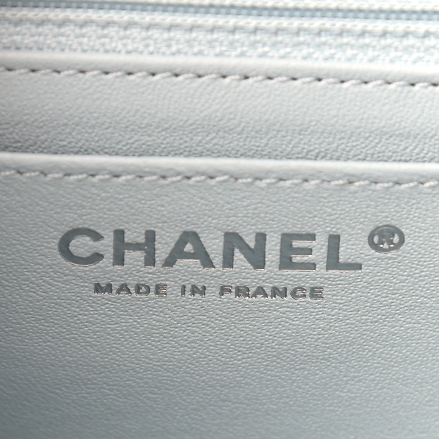 Chanel Aged Calfskin Chevron Quilted 2.55 Reissue Mini Flap Light Blue 6 of 9