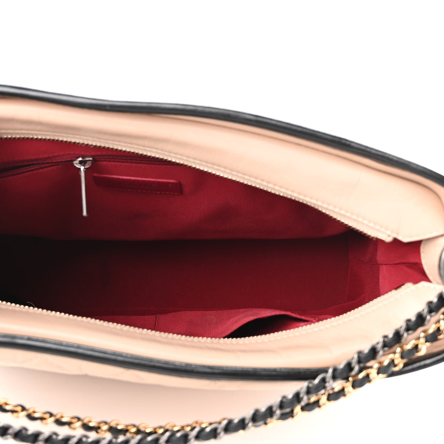 Chanel Aged Calfskin Quilted Large Gabrielle Hobo Beige Black 5 of 10
