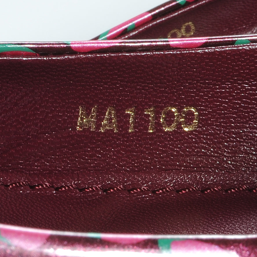 Louis Vuitton Patent Leopard Ballet Flats 38 Rouge Fauviste 7 of 7
