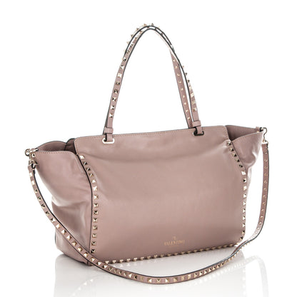 Valentino Garavani Vitello Medium Rockstud Tote Poudre 3 of 6