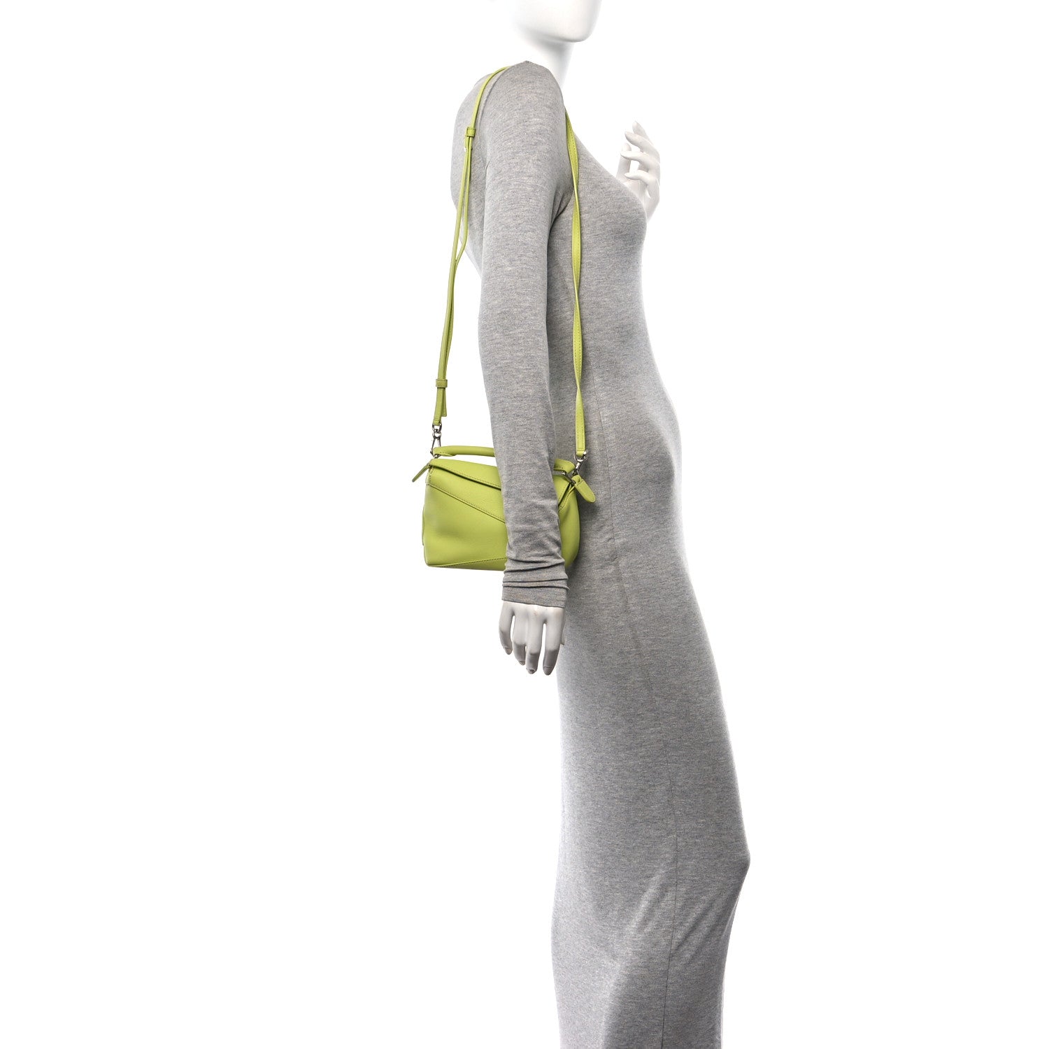 Loewe Calfskin Mini Puzzle Edge Bag Lime 1625873 – FASHIONPHILE