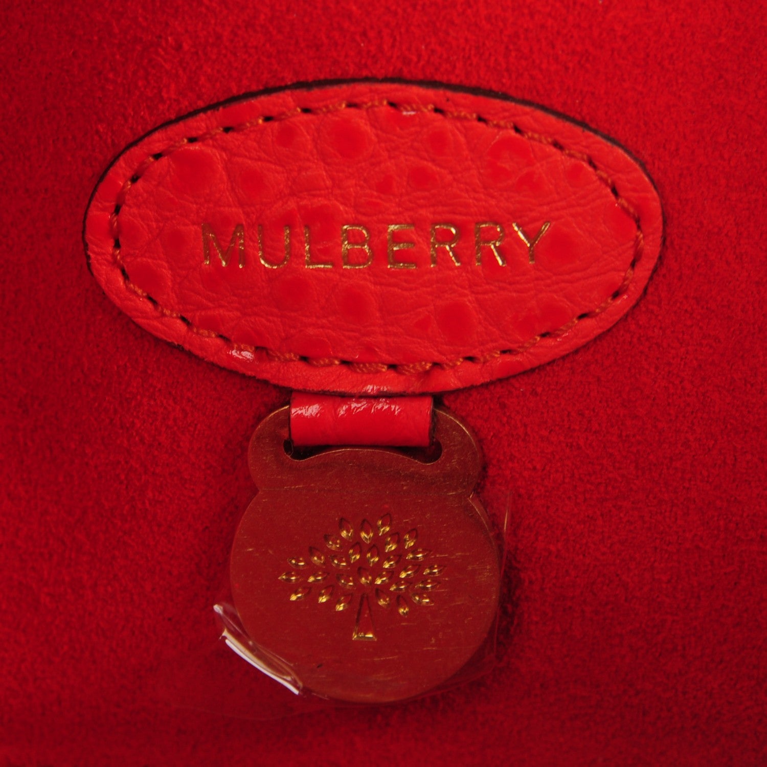 Mulberry Shiny Grain Bayswater Satchel Flame 6 of 7