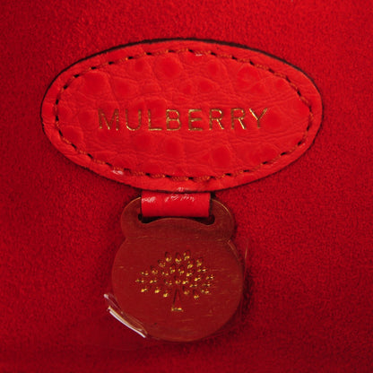 Mulberry Shiny Grain Bayswater Satchel Flame 6 of 7