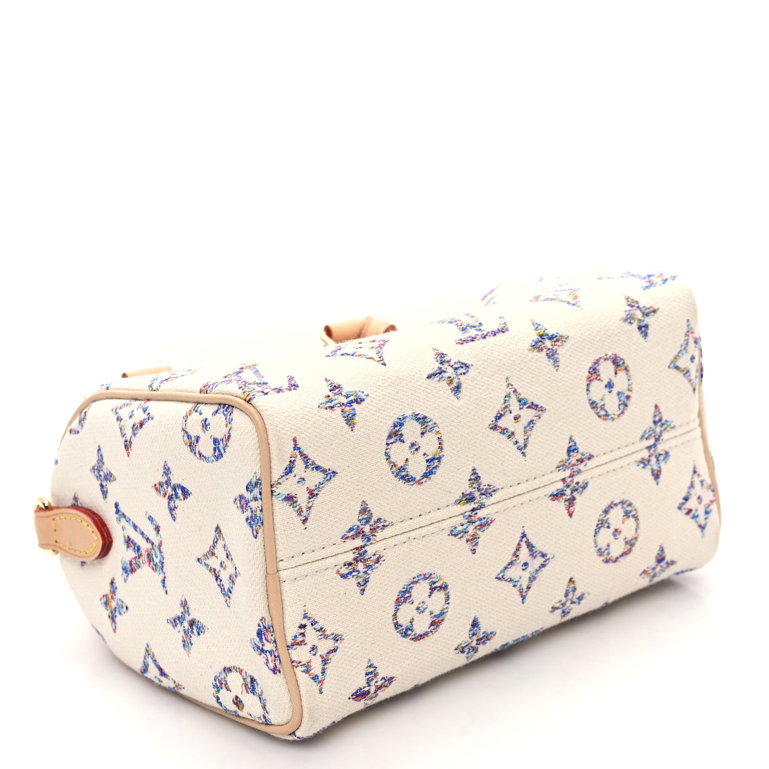 Louis Vuitton Monogram Jacquard Fabric Speedy Bandouliere 20 Multicolor Beige 4 of 10