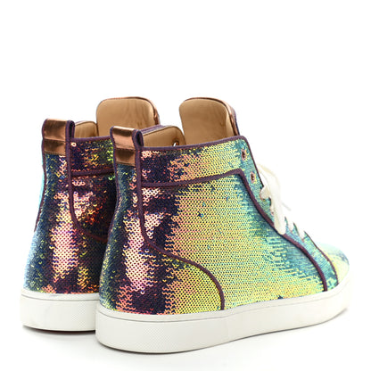 Christian Louboutin Sequin Mens Orlato Flat Sneakers 44 Multicolor 4 of 8